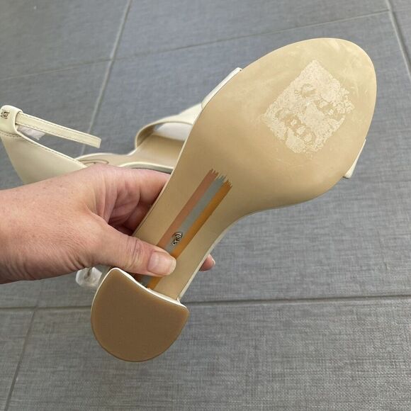 SAM EDELMAN Yaro Ankle Strap Sandal Size 10 Ivory NWT Wedding Formal Heel - Picture 9 of 14